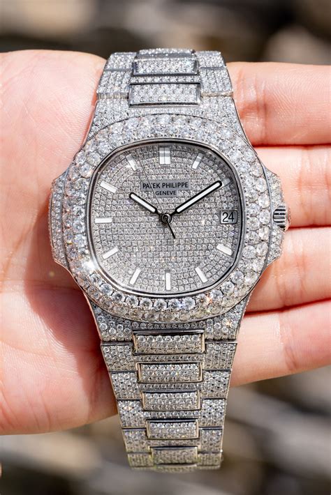 fake patek philippe nautilus diamonds|patek philippe nautilus full diamond.